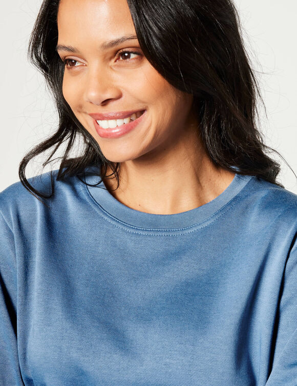 Sweat molleton uni (bleu jean) Sweat molleton uni (bleu jean)